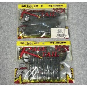 Strike King Rage Tail 6 Pk Magnum Bug Blue Craw 6.5" Lot of 2 Different‎ Styles